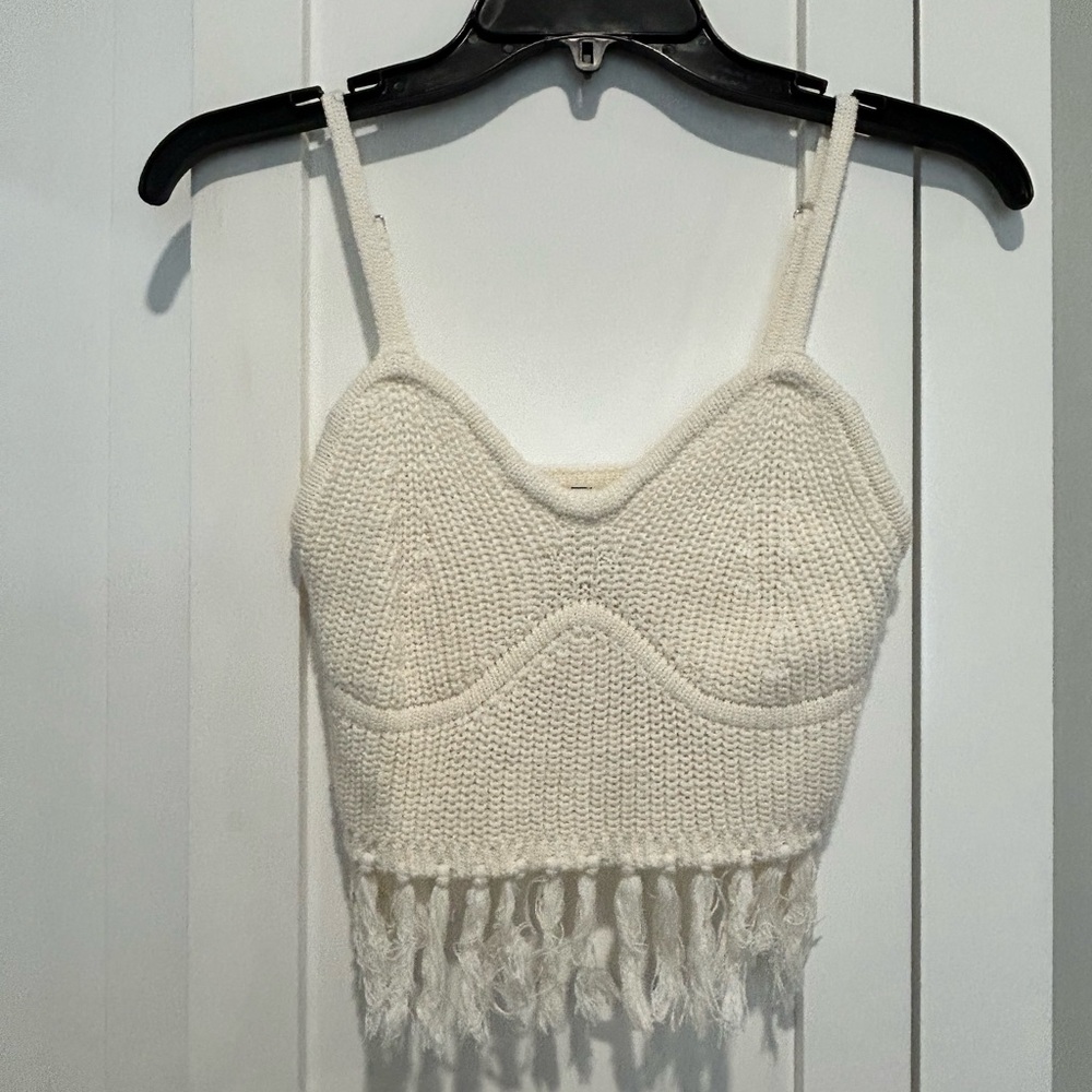 Wild Fable Cream Ribbed Bustier Camisole